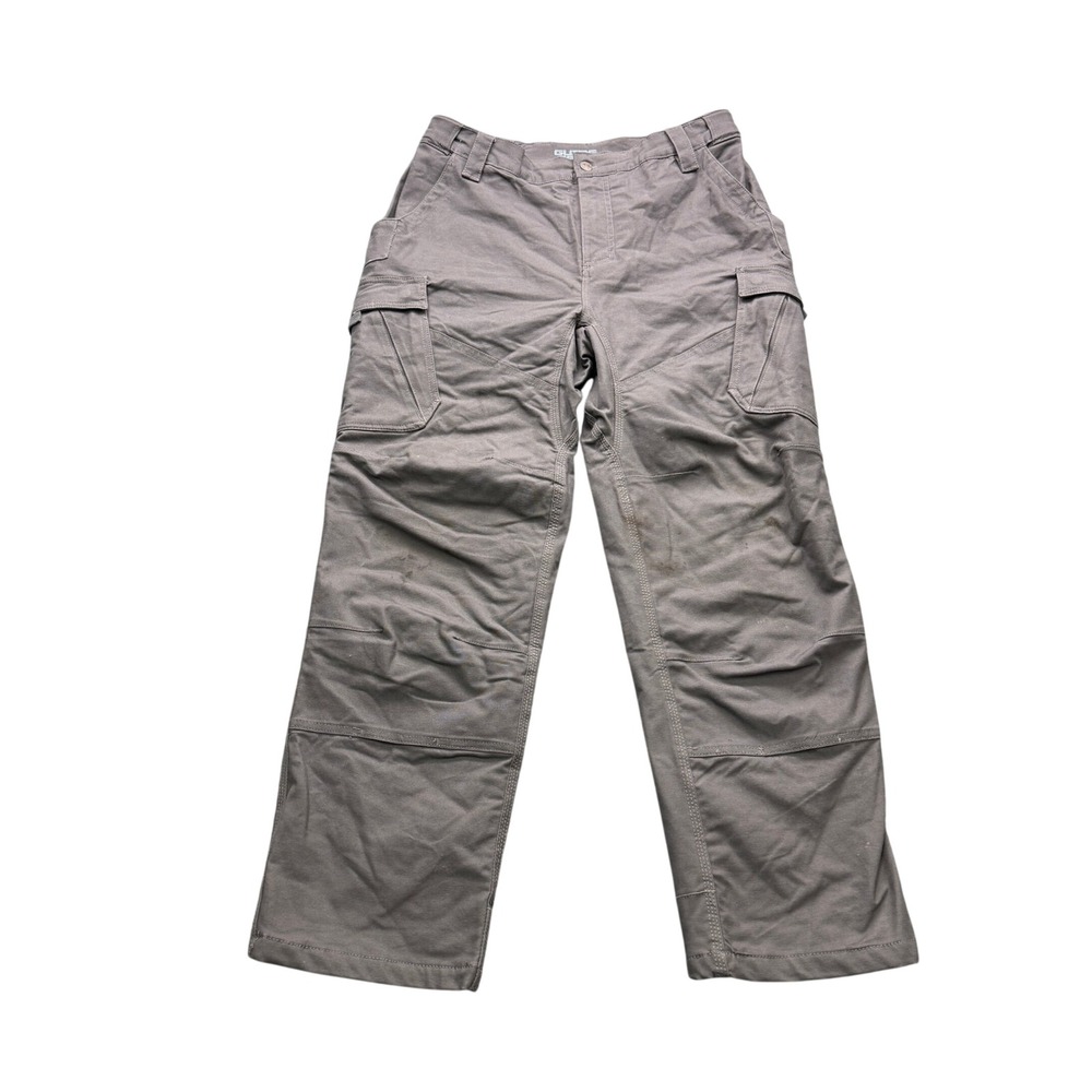 Guide Gear Cargo Pants Men 34x30 Gray Fleece Lined Canvas Workwear Outdoor